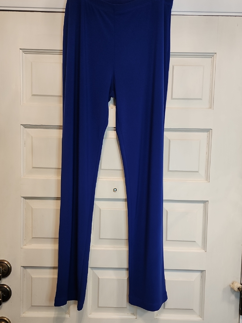 CIARA SUN WOO Royal Blue Flattering Ponte Elastic Waist Pants Quality Classy